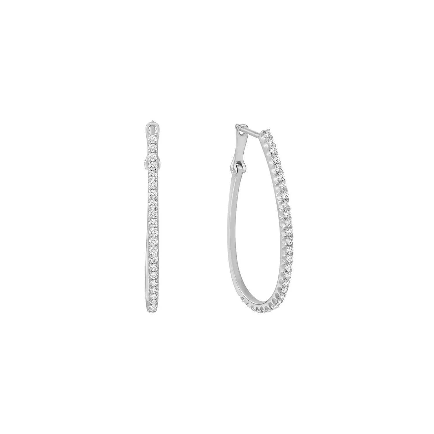 Lee Hwa Jewellery Earrings-Classic Diamond Hoop Earrings​