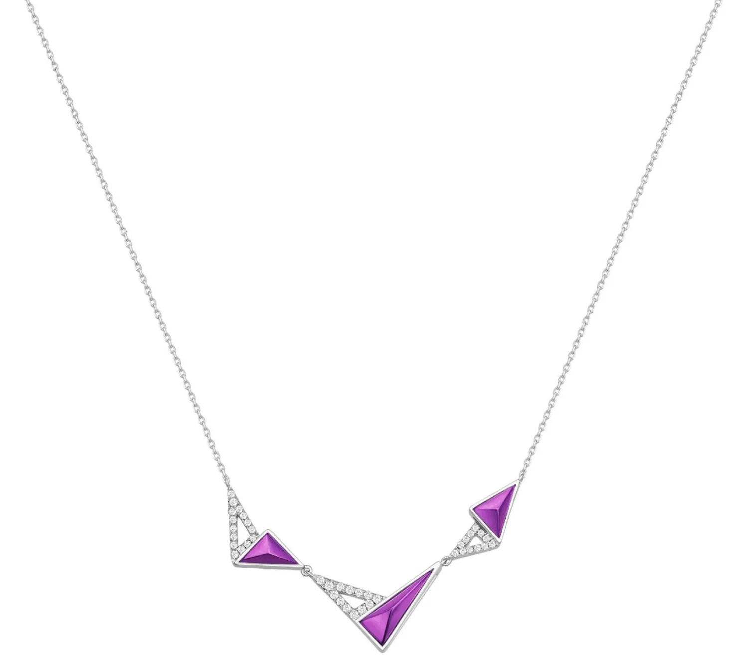 Lee Hwa Jewellery Necklaces-PURPLE GOLD