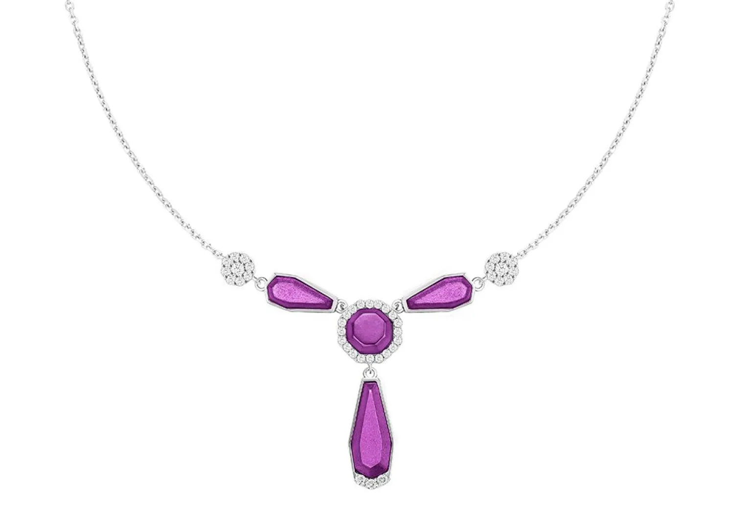 Lee Hwa Jewellery Necklaces-PURPLE GOLD