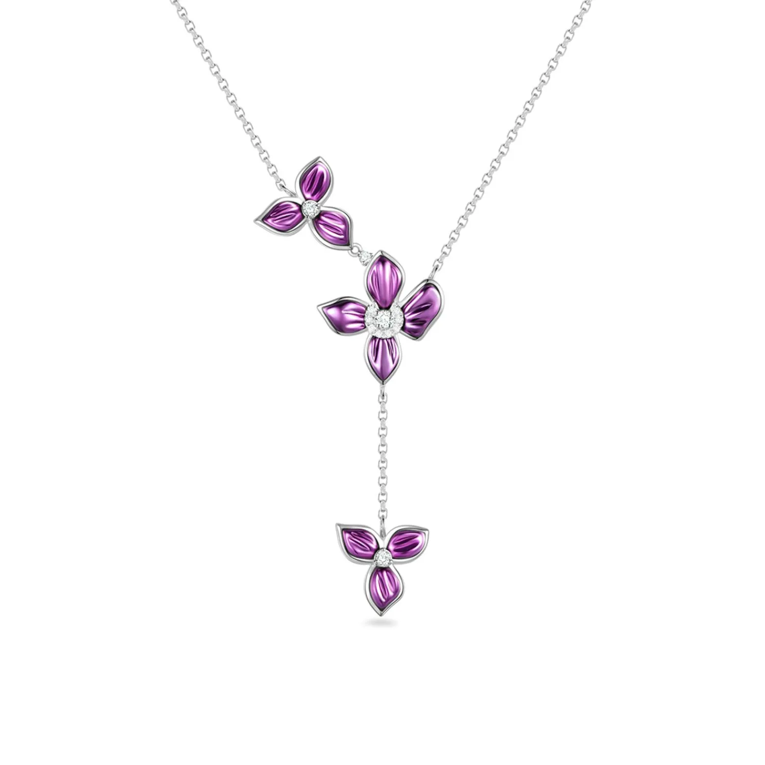 Lee Hwa Jewellery Necklaces-PURPLE GOLD